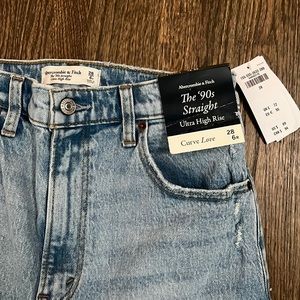 Abercrombie and Fitch 90s straight ultra high rise curve love